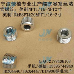 寧波佳楠專業DIN910 JB ZQ4450堵頭 優質五金產品制造解析